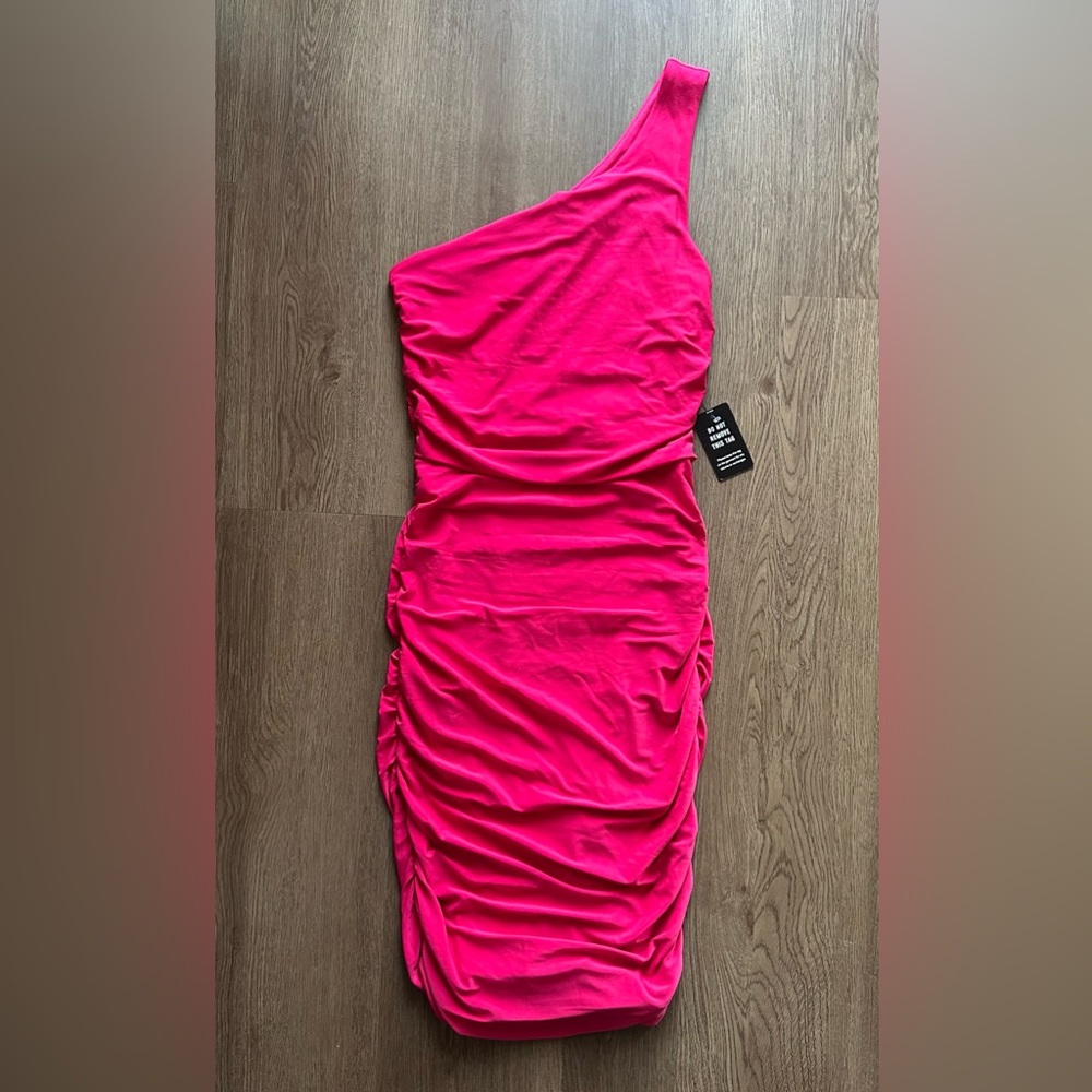 Express Body Contour One-Shoulder Dress
